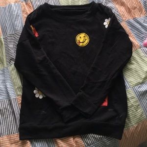 Sweatshirt black with cute design
